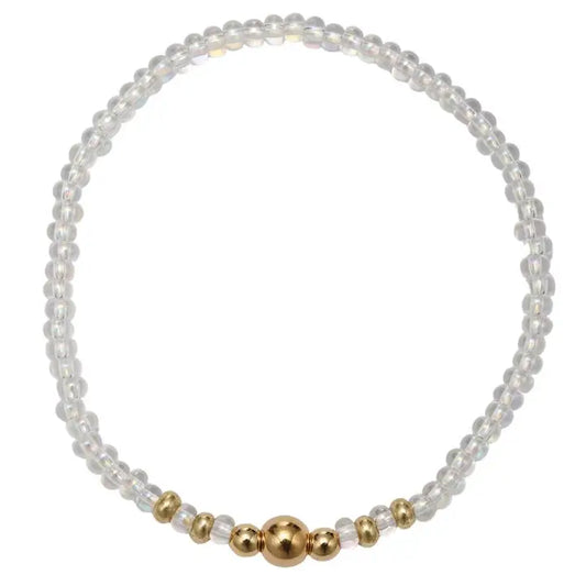 Clear Seed Bead Bracelet