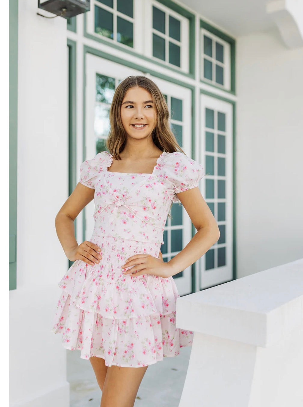 Ellie Tie Floral Top