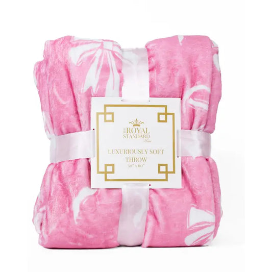 Hannah Bow Throw Pink