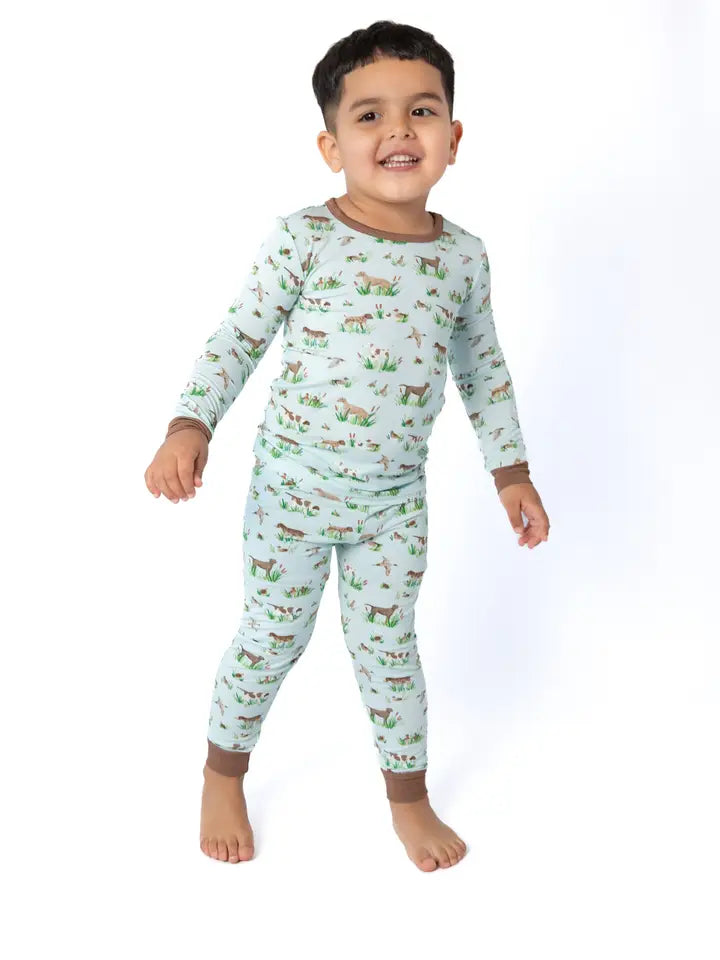 2 Piece LS Pajamas, Delta Dogs