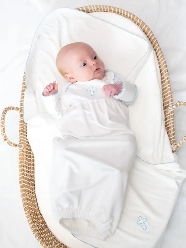 Blue Cross Infant Gown-NB