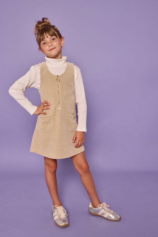 Retro Jumper - Stone Herringbone Corduroy, Stone Herringbone Corduroy