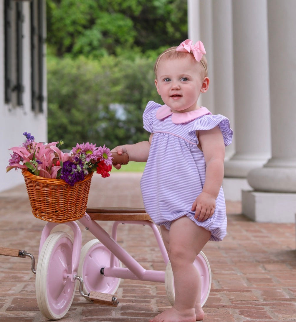 Genevieve Bubble-Lavender Stripe/Light Pink