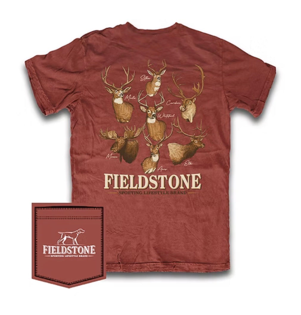 Red North American Deer Tee