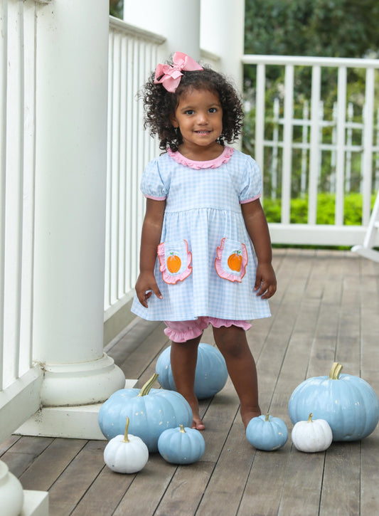 Pumpkin Ruffle Short Set
