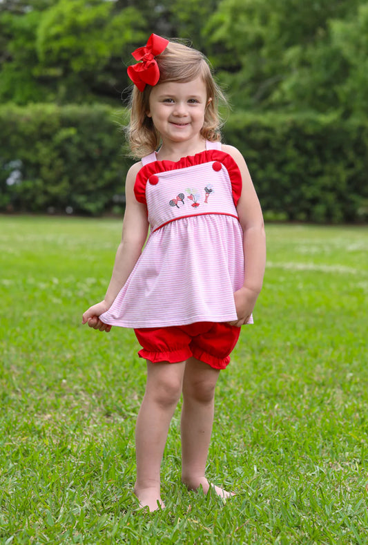 Mouse Embroidery Bloomer Set