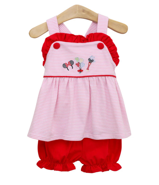 Mouse Embroidery Bloomer Set