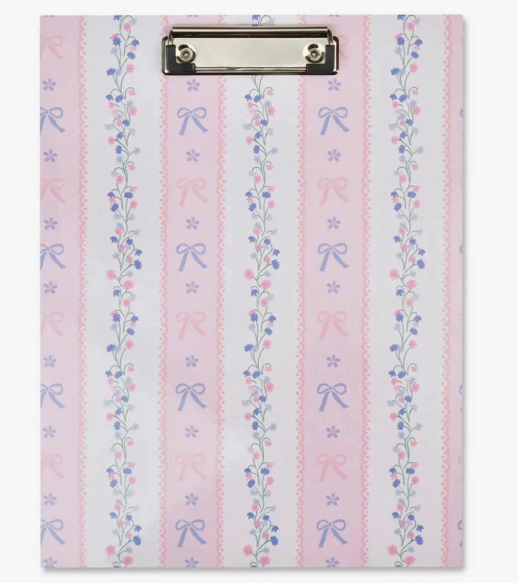 Floral Stripes Clipboard Set