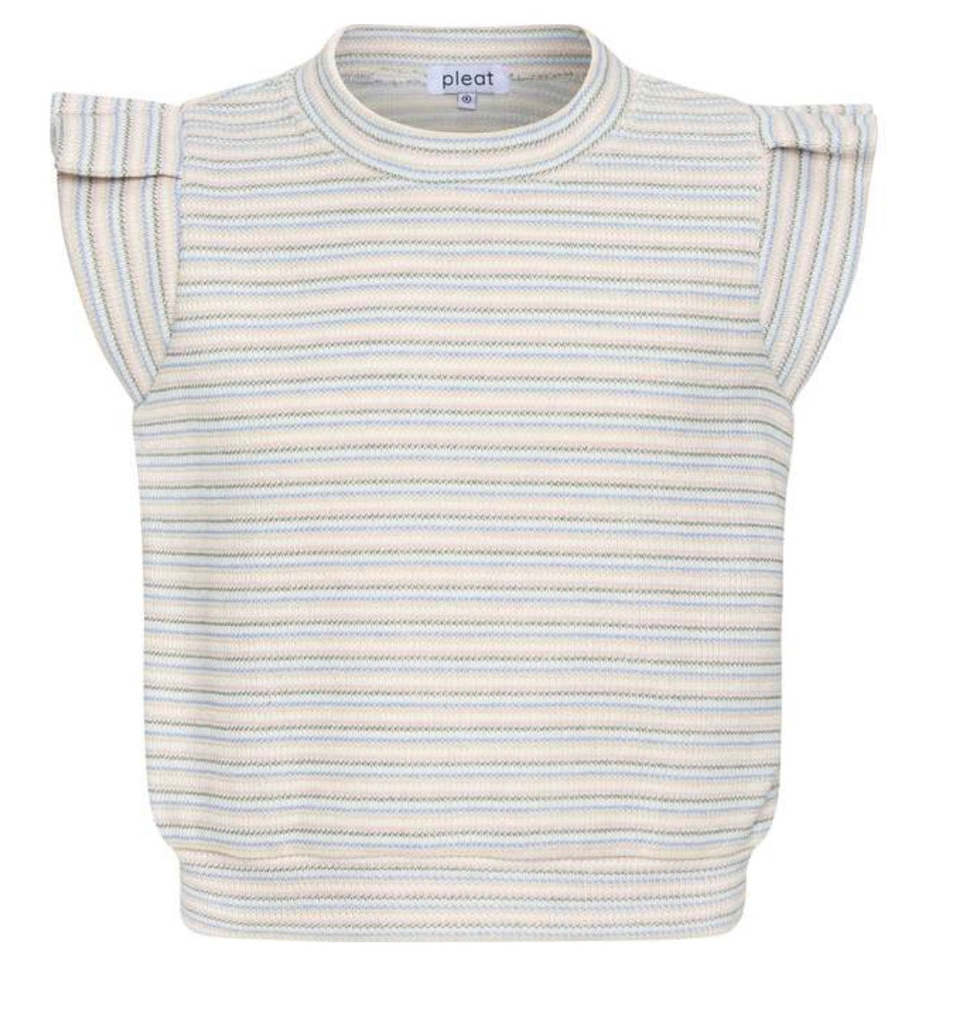 Olivia Top, Stripe Macaron