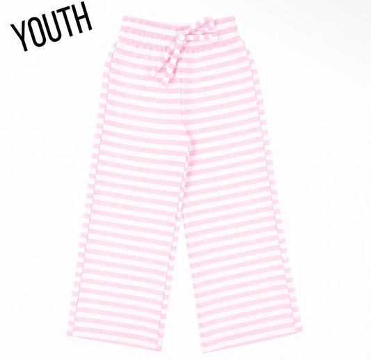 Lulu Mac Striped Lounge Pants, Light Pink