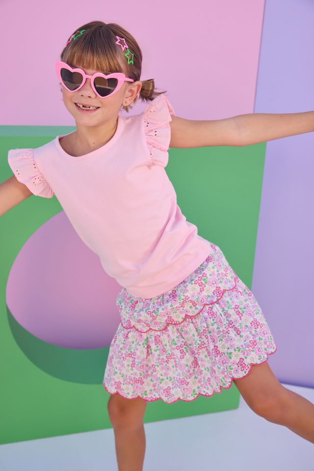 Eyelet Tank-Pink