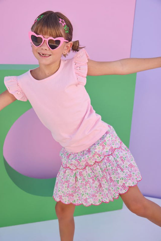 Eyelet Tank-Pink