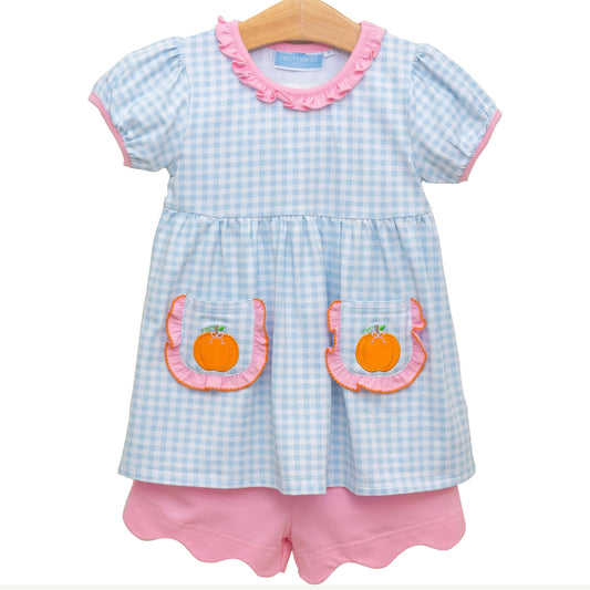 Pumpkin Ruffle Short Set