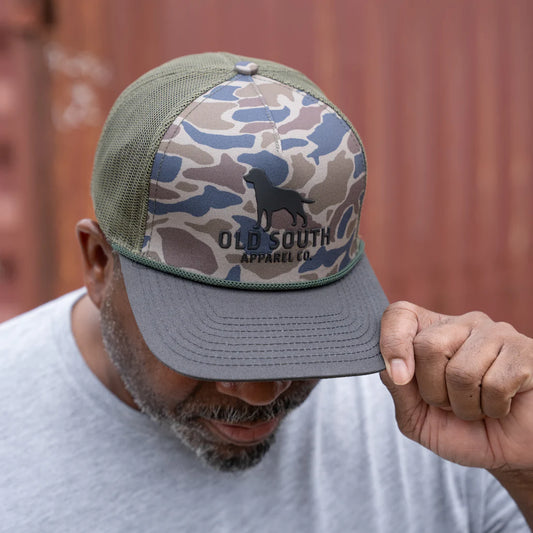 Dog Outline with Thicket Camp Trucker Hat