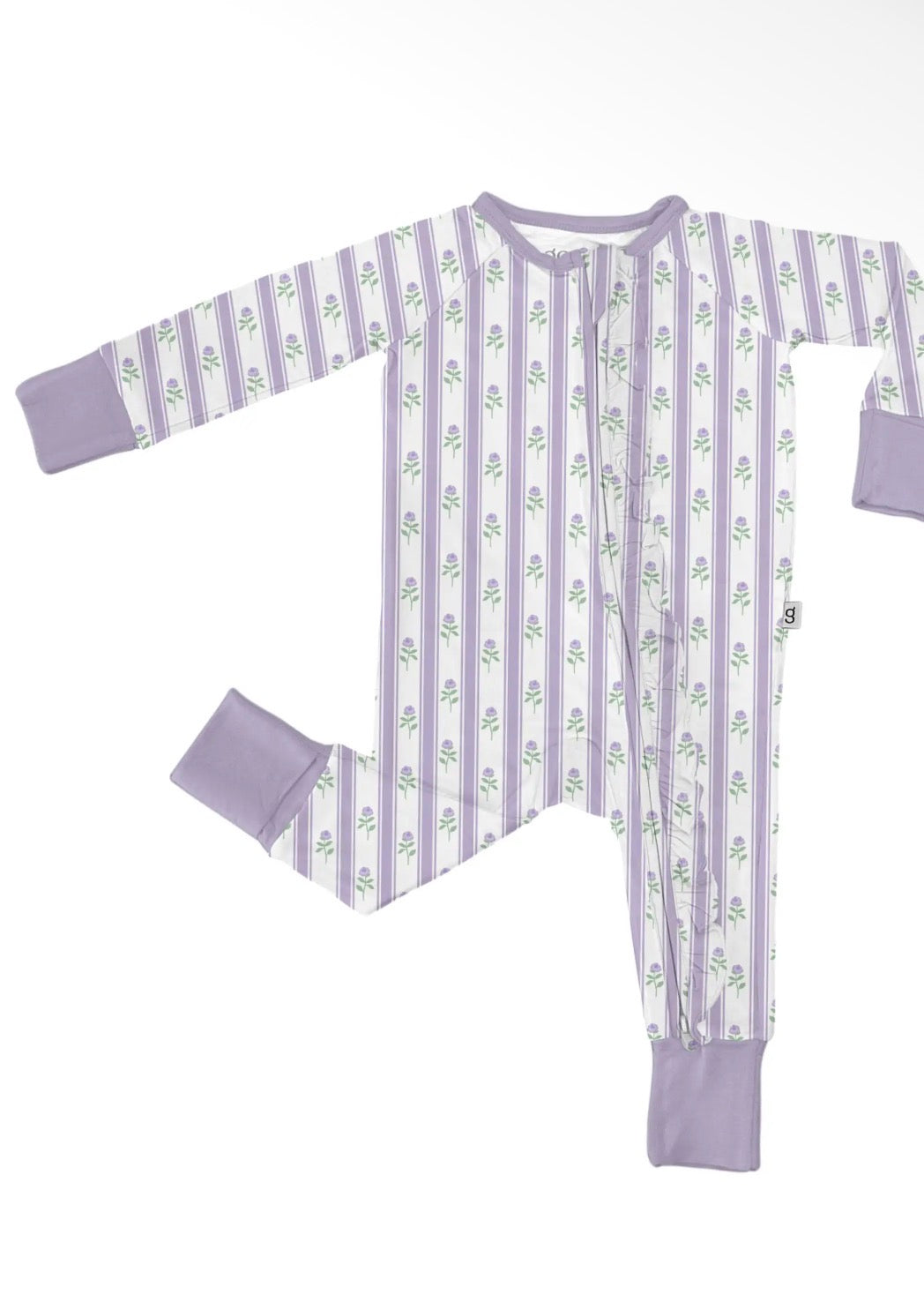 LS Zip Pajamas, Lilac Ribbons