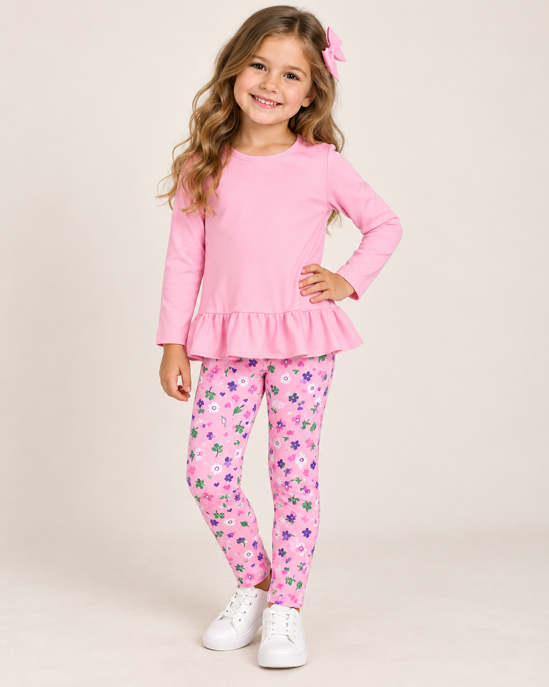 Pink Floral Leggings