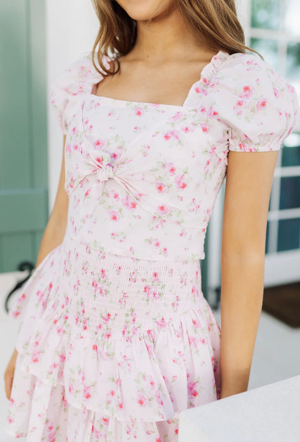 Ellie Tie Floral Top