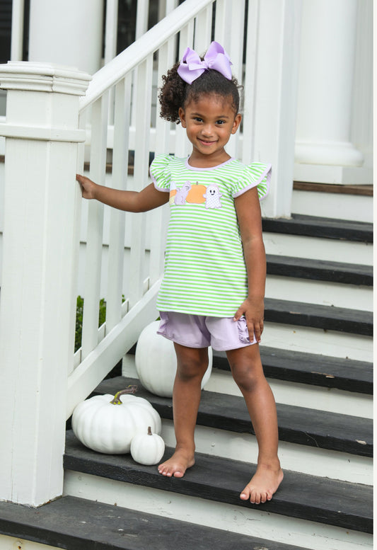 Halloween Ruffle Short Set