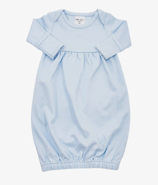 Picot Trim- Blue Gown-NB