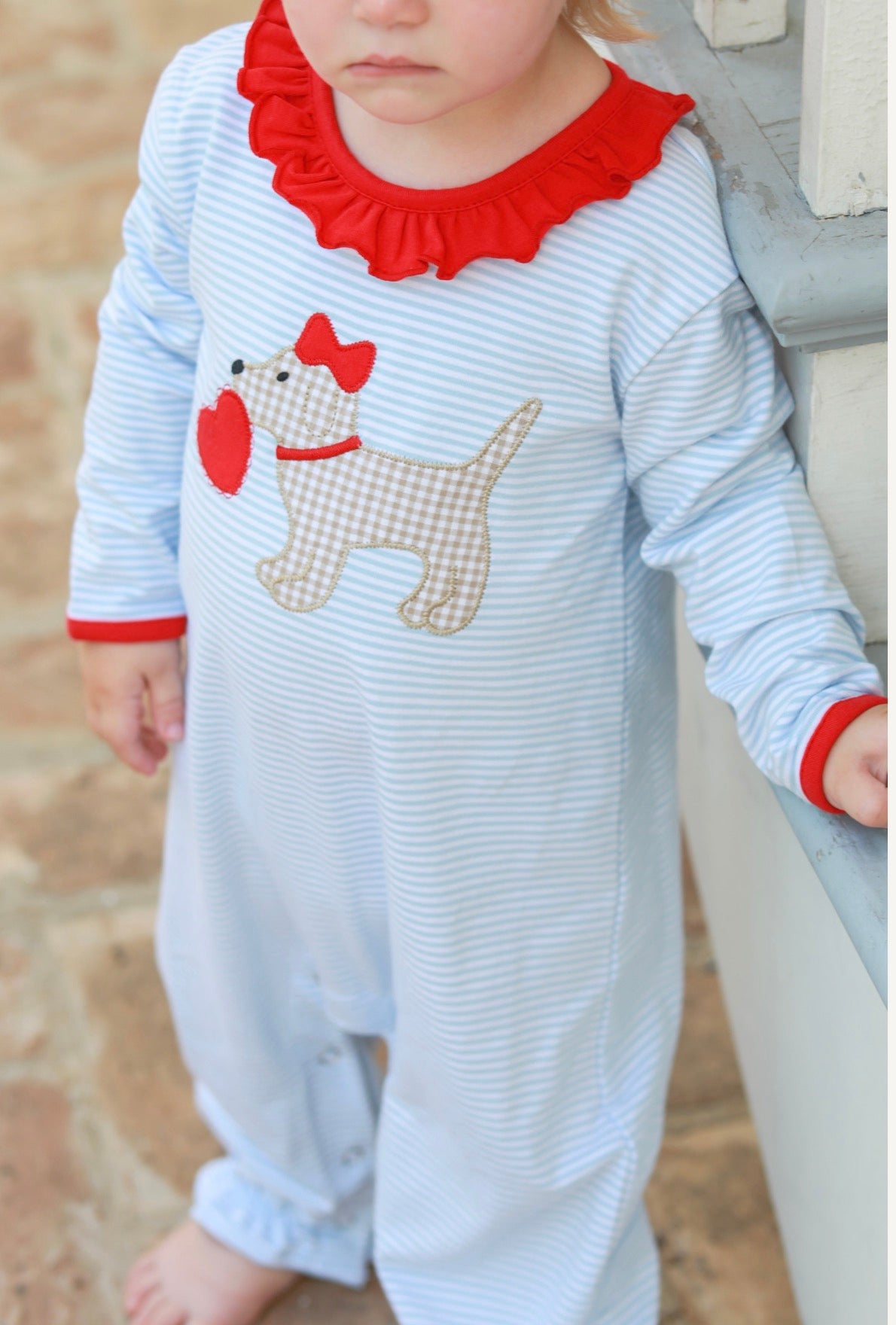 Romper, Puppy Love Ruffle