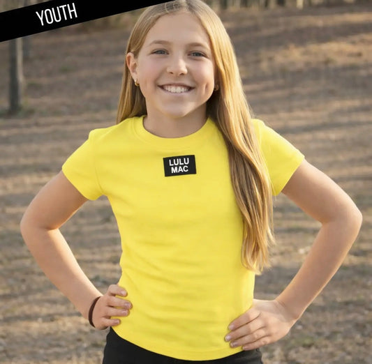 Youth Baby Doll LULU MAC Top, Neon Yellow