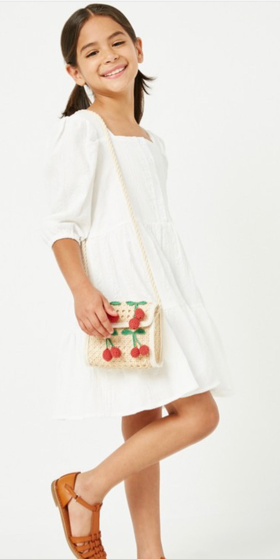 Off White Squared Neck Dress