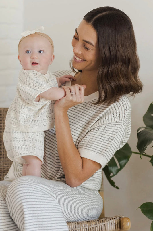 RELAXED SUMMER KNIT SET IVORY