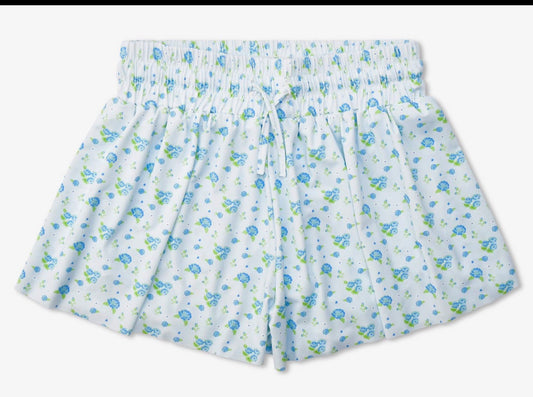 Butterfly Shorts , Blue Floral