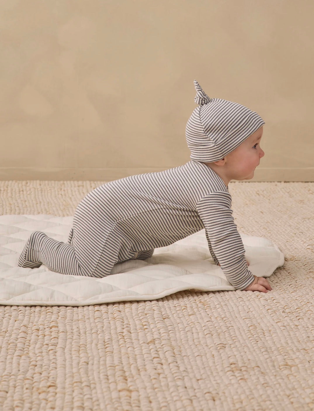Waffle Sleep Set-Midnight Microstripe