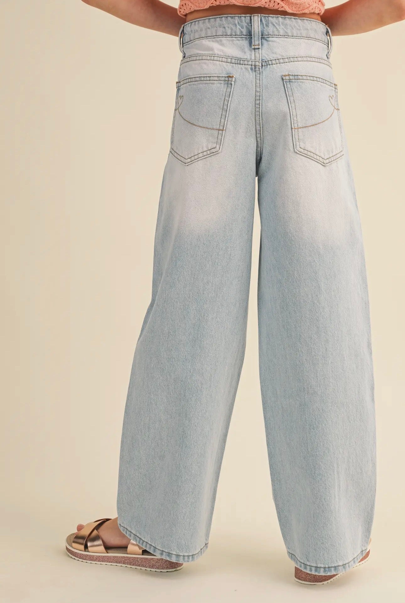 Denim Wide Leg Pants