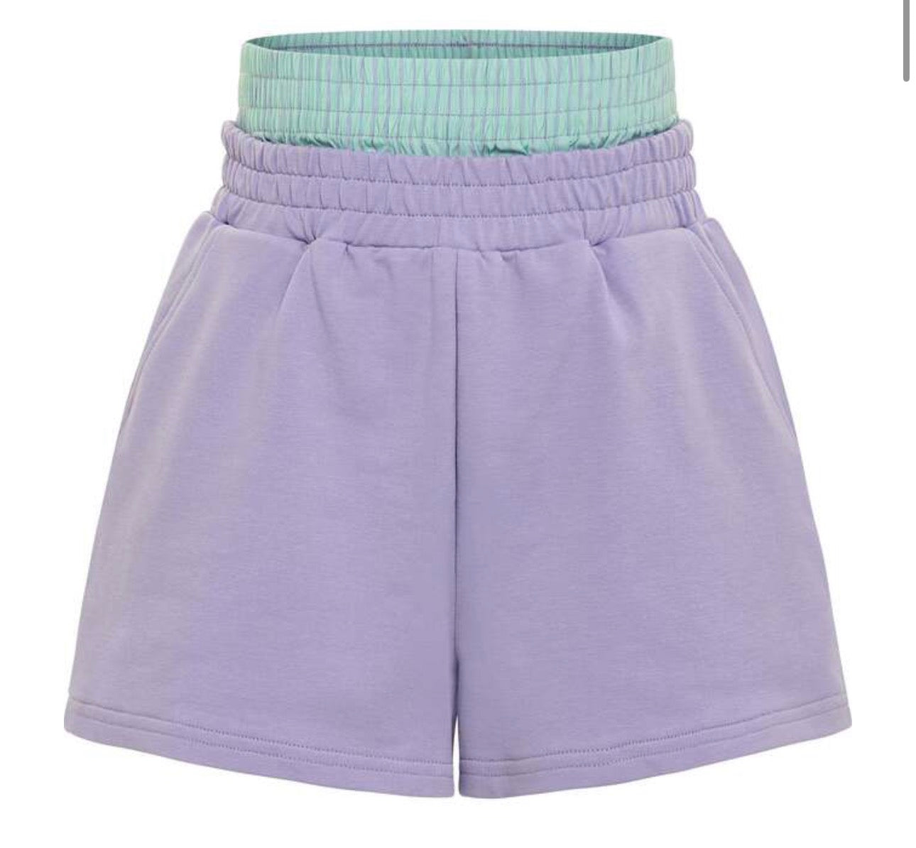 Purple Comer Double Banded Shorts