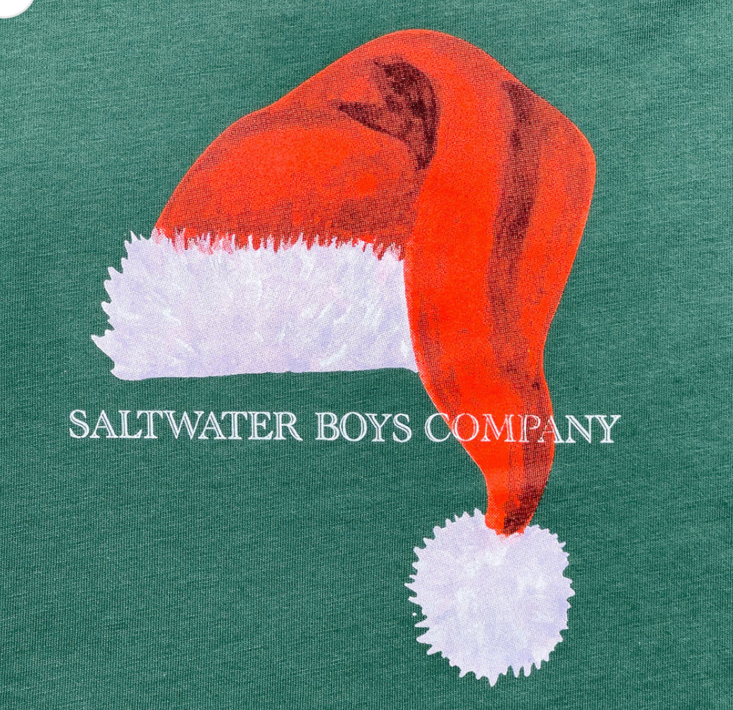 Graphic Tee LS , Santa Hat