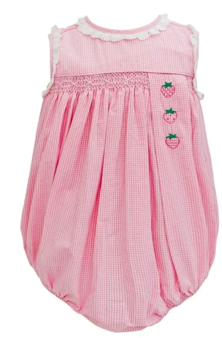 Strawberry Smocked Bubble