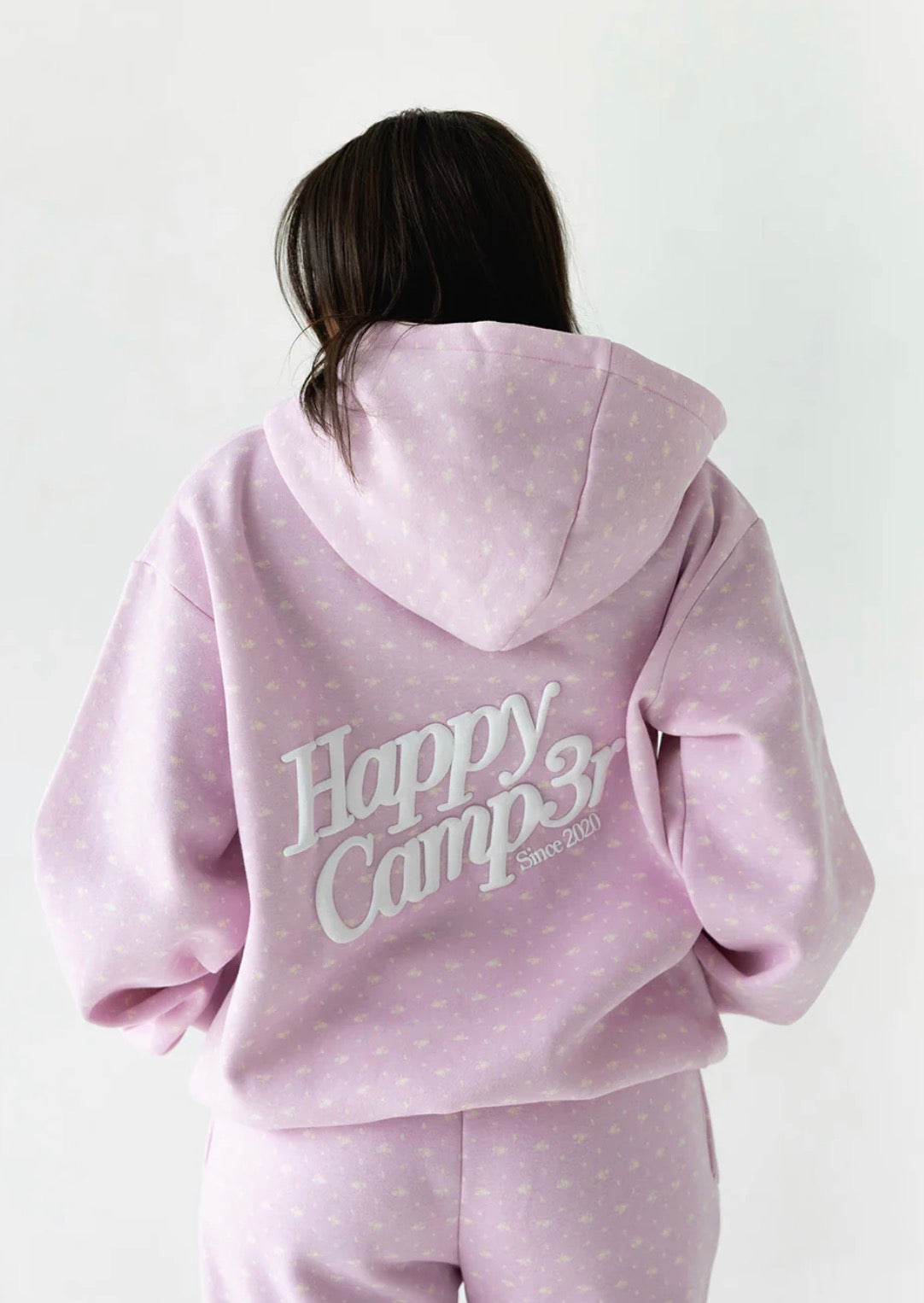 Lilac Bloom Zip Up Hoodie