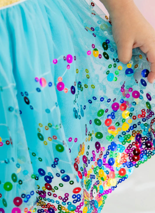 Aqua Confetti Tutu