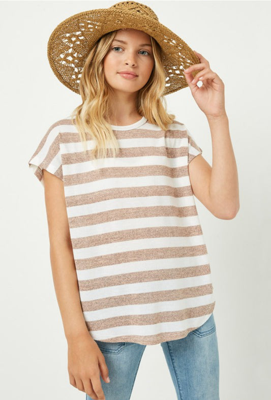Mocha Striped Tee