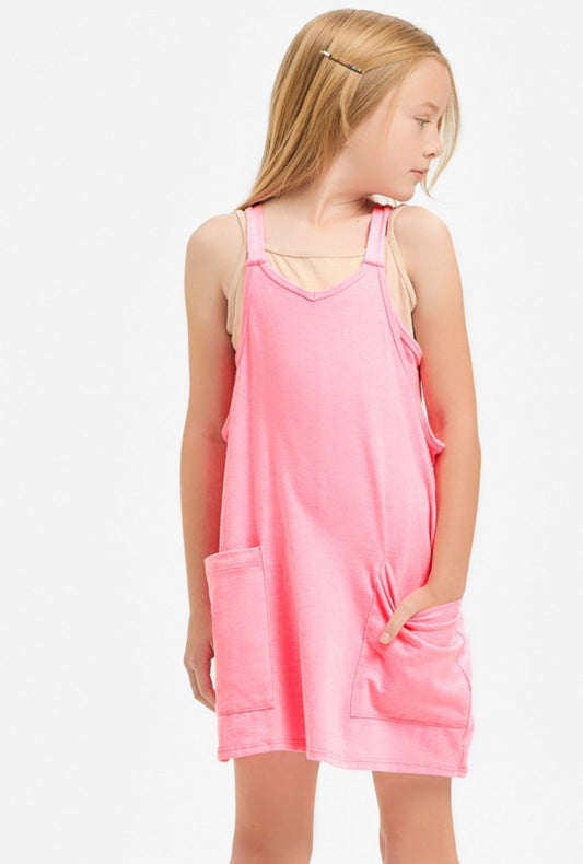 Neon Pink Athletic Romper