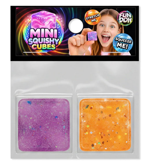 2 Pack Mini Squishy Cube