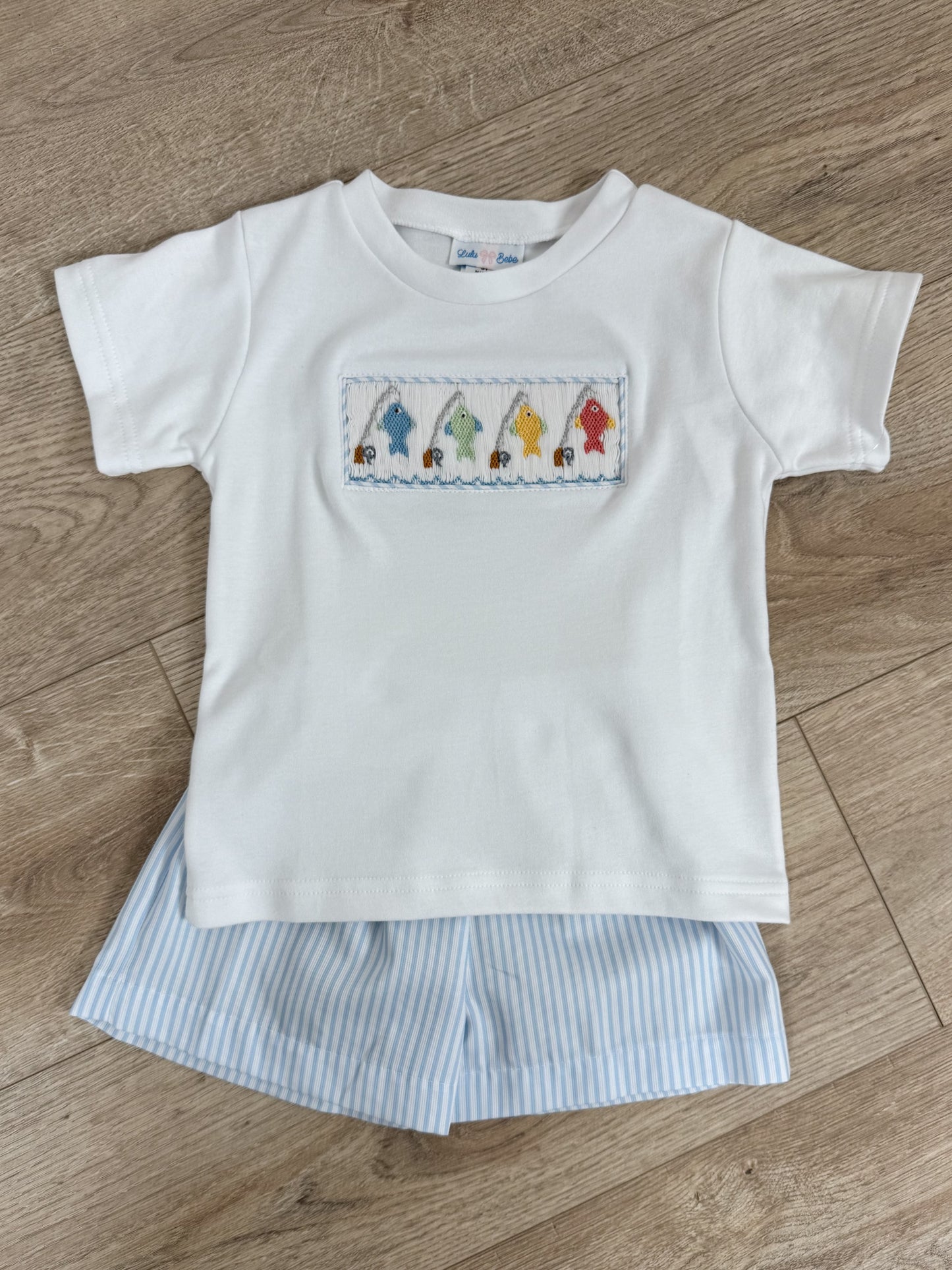 Fish Smocked Short Set