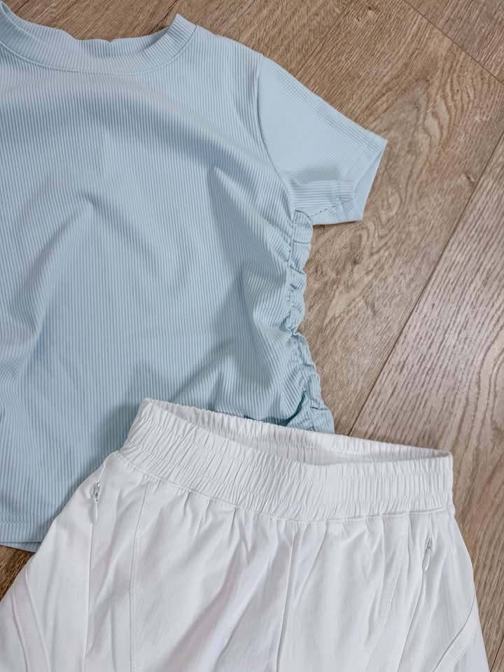 Willa Scrunch Top - Frost