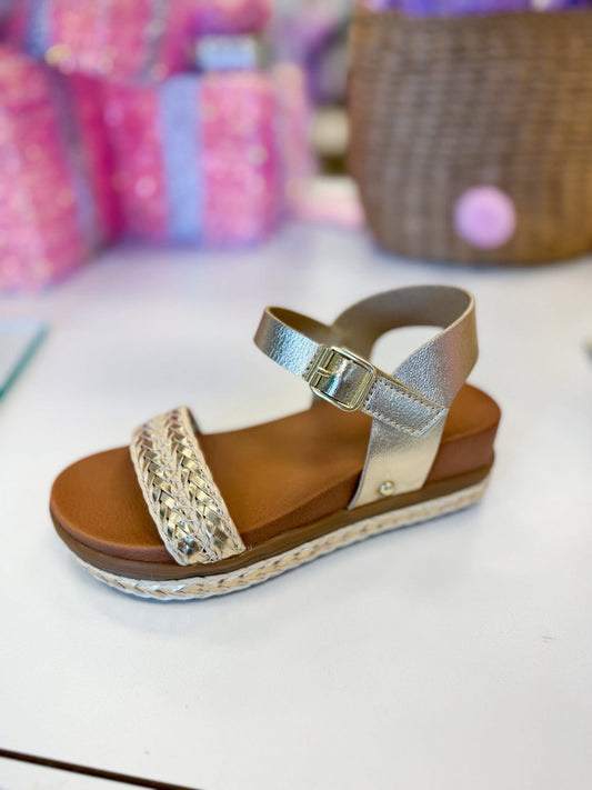 Buffy Natural/Gold Mia Sandal