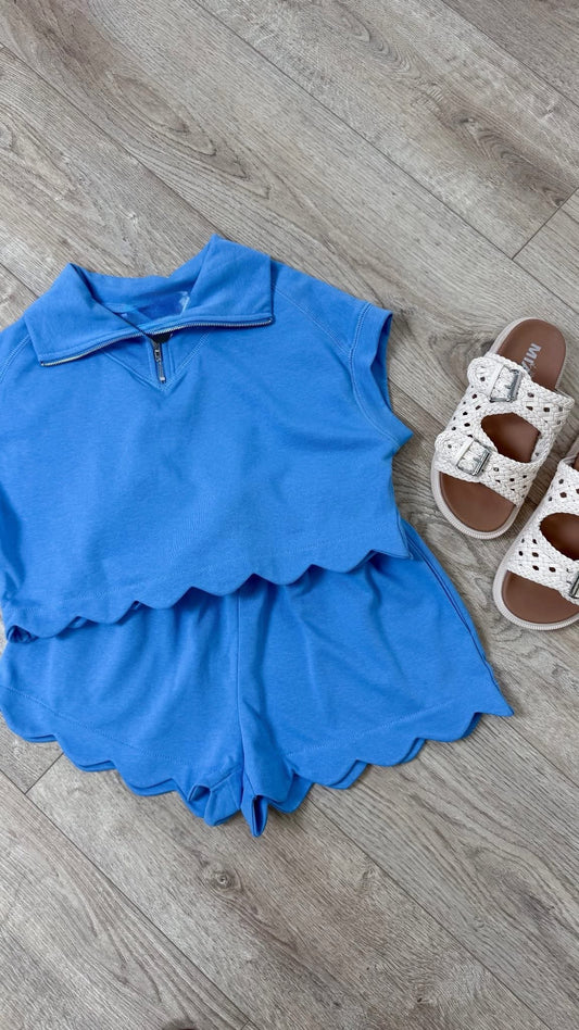 French Terry Scallop Hem SET