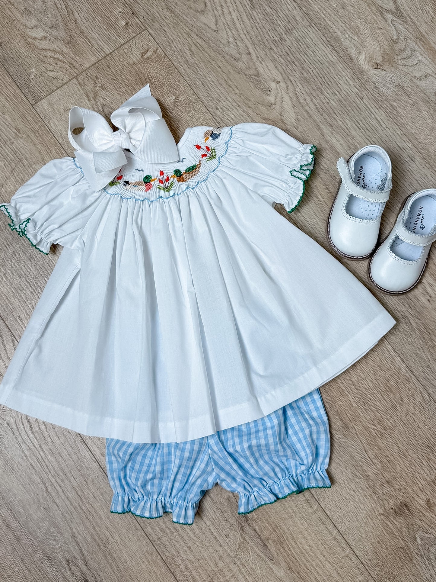 Mallard Duck Smock Top & Bloomer Set