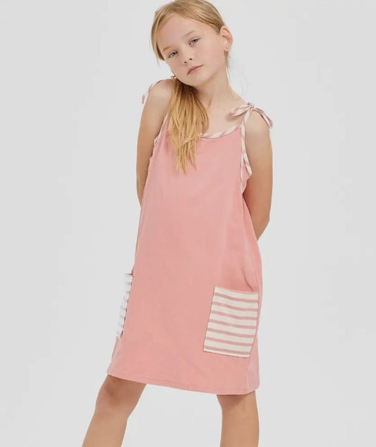 Dusty Pink Tank Dress with Lining