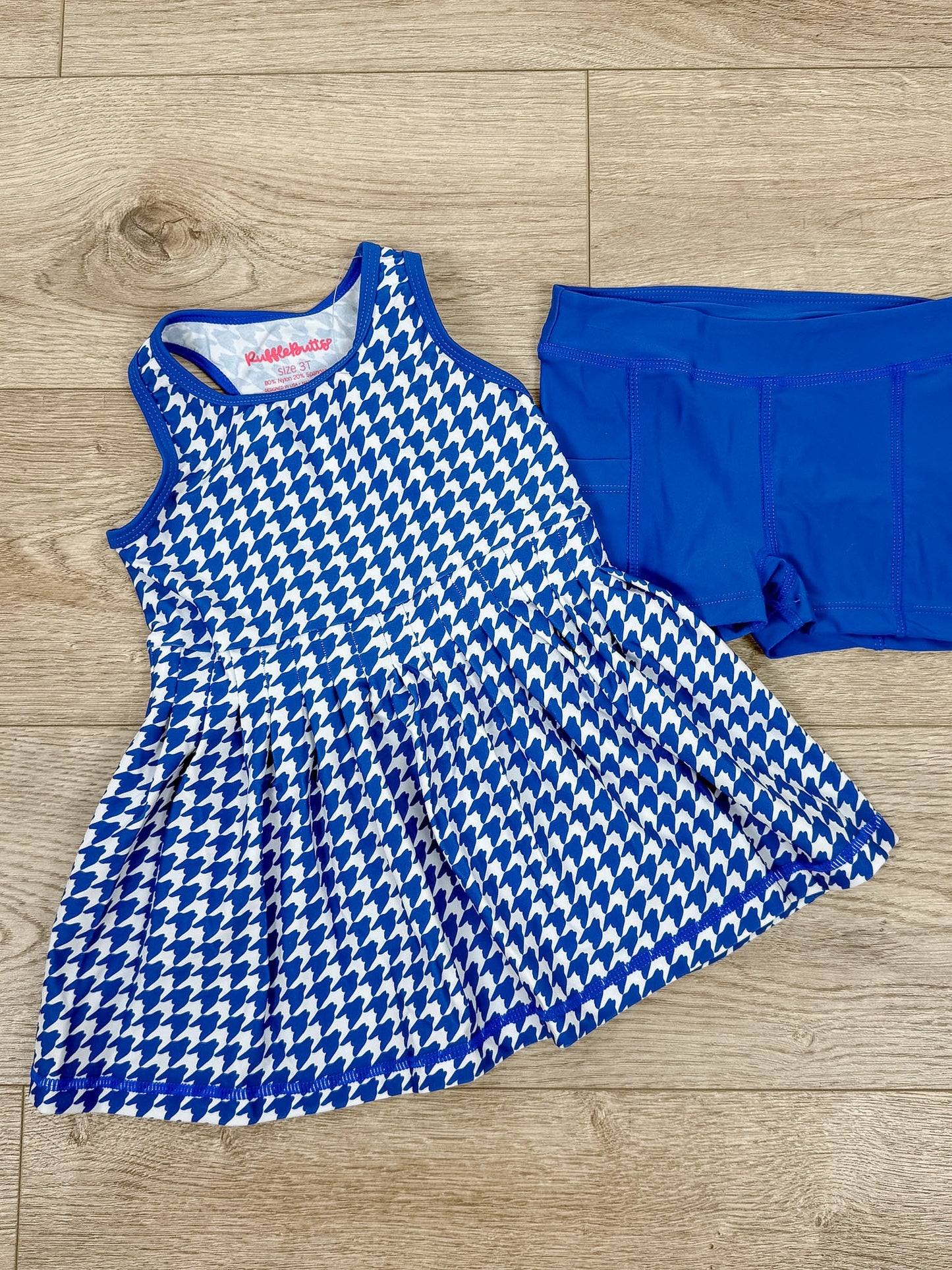 Active Dress & Bike Short Set, VARSITY BLUE HOUNDSTOOTH