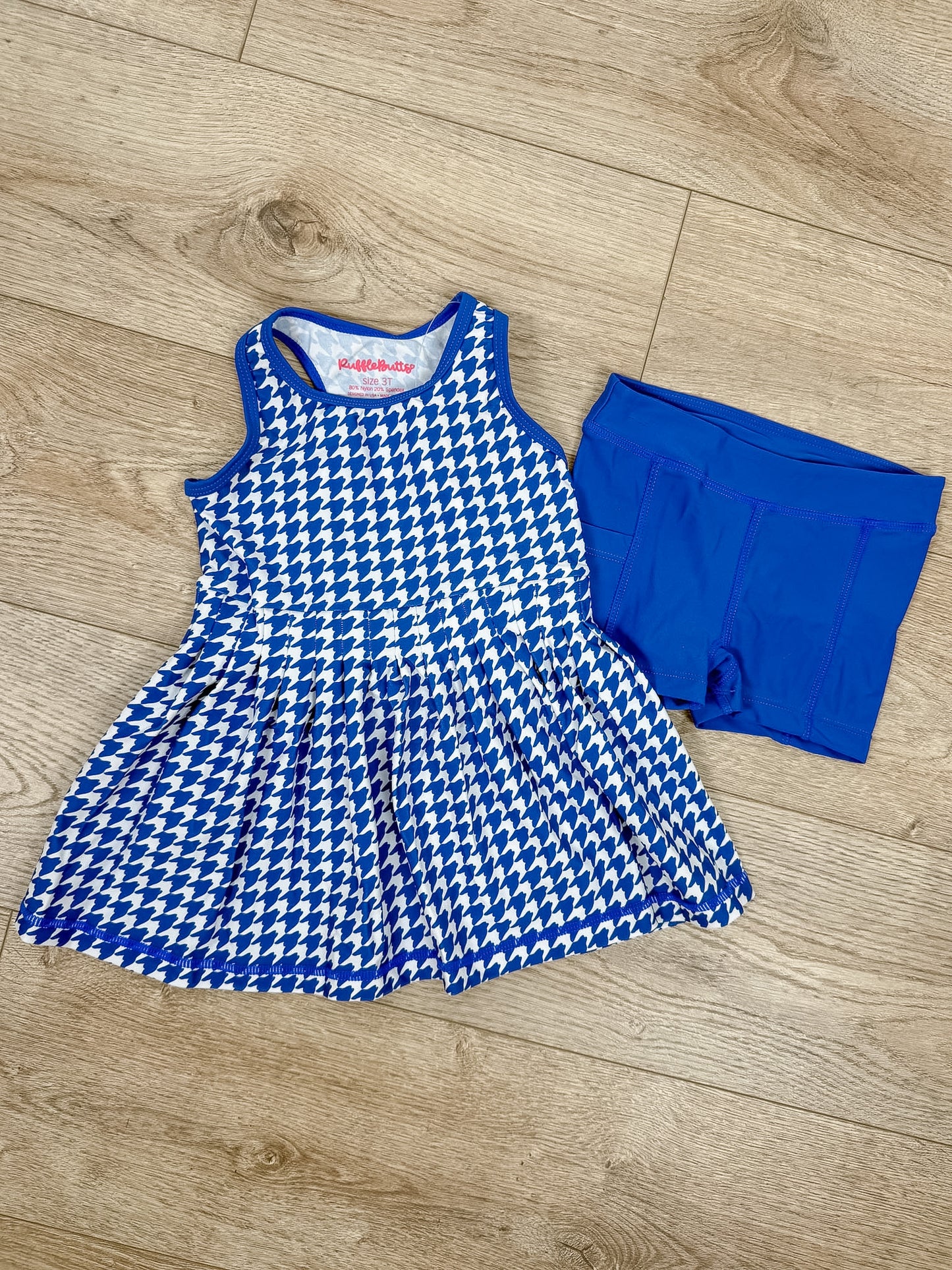 Active Dress & Bike Short Set, VARSITY BLUE HOUNDSTOOTH