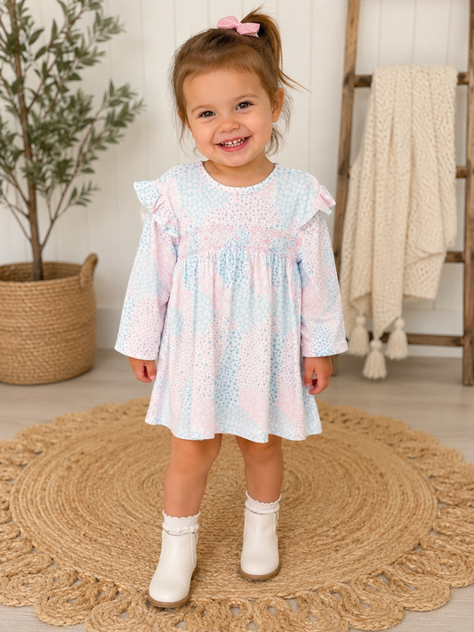 Patchwork Smocked Dress