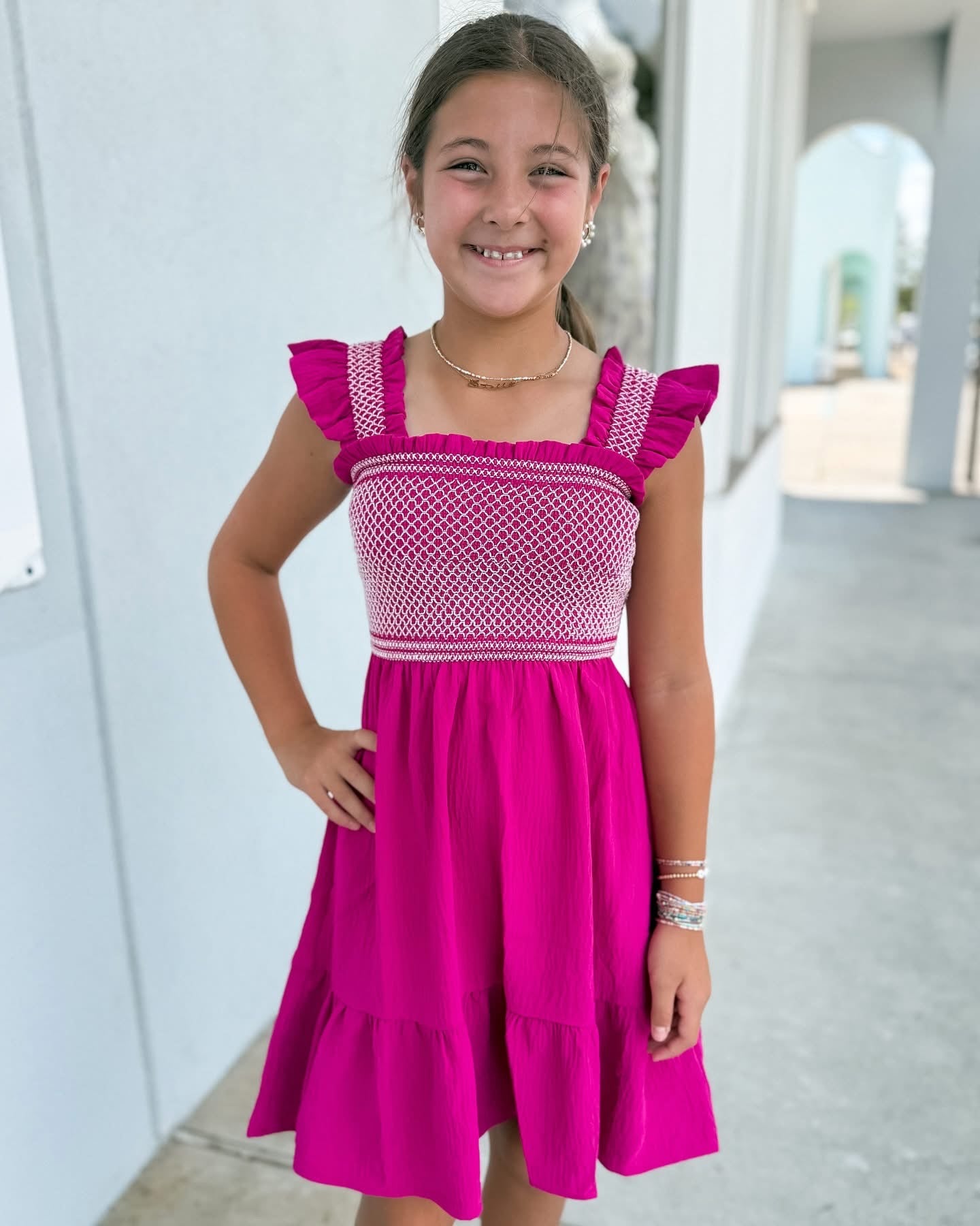 Berry Woven Midi Dress - Embroidery Bodice