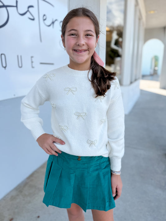 Peacock Velvet Pleated Mini Skirt