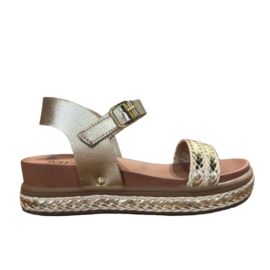 Buffy Natural/Gold Mia Sandal
